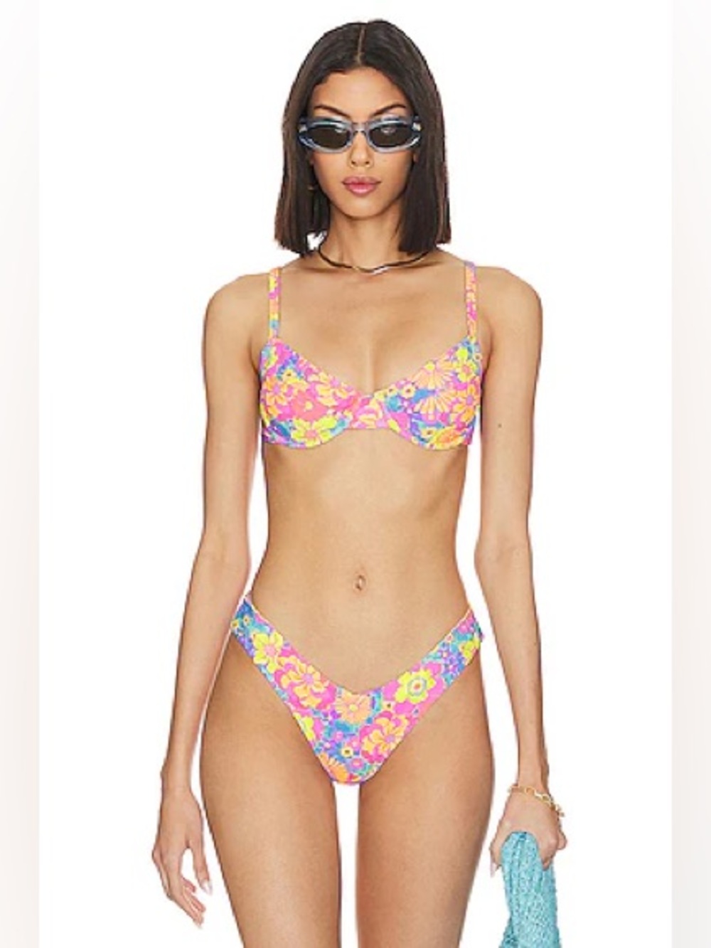 KULANI KINIS Ditzi Underwire Top and V Cheeky Swim Suit - Bermuda Bloom